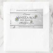 Moderne witte houtkorrels Etiket Daisy Flower (Tas)