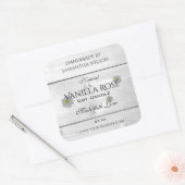 Moderne witte houtkorrels Etiket Daisy Flower (Envelop)