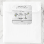 Moderne witte houtkorrels Etiket Daisy Flower (Tas)