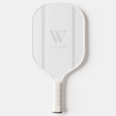 Moderne witte Initiaal naam Monogram Pickleball Paddle (Achterkant)