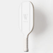 Moderne witte Initiaal naam Monogram Pickleball Paddle (Links)