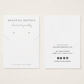 Moderne witte juwelen ketting die een beeldschermk visitekaartje (Voorkant /achterkant)