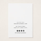 Moderne witte juwelen ketting die een beeldschermk visitekaartje (Achterkant)