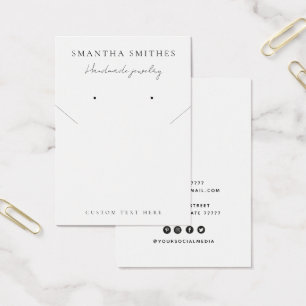 Moderne witte juwelen ketting die een beeldschermk visitekaartje