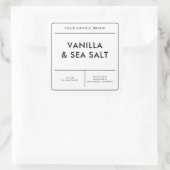 Moderne Witte Kaars Label (Tas)