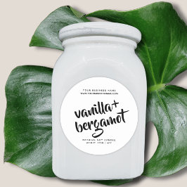 Moderne witte kaars ronde sticker