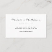 Moderne witte kalk Stijllijstnaam in HTML Visitekaartje (Achterkant)