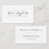 Moderne witte kalk Stijllijstnaam in HTML Visitekaartje (Voorkant / Achterkant)