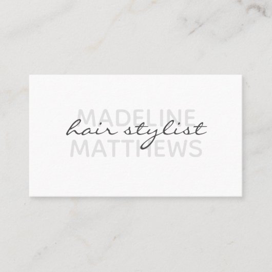 Moderne witte kalk Stijllijstnaam in HTML Visitekaartje (Voorkant)