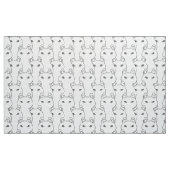 Moderne, witte-kattelijnkunststofstructuur stof (Yard (91,4 cm))