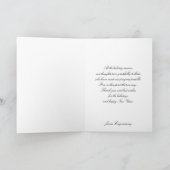 Moderne Witte Kerstboom Grafisch op Zwarte Feestdagen Kaart (Binnen)