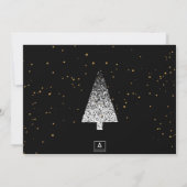 Moderne Witte Kerstboom Uitnodiging (Achterkant)