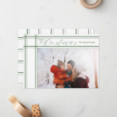 Moderne (witte) kerstKaart Notitiekaartje (Voorkant / Achterkant in situ)