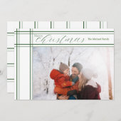 Moderne (witte) kerstKaart Notitiekaartje (Voorkant / Achterkant)