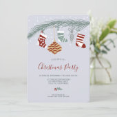 Moderne witte kerstsokken illustratie kaart (Staand voorkant)