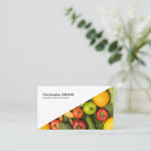 Moderne witte, kleurrijke voedingsvoedingsstof visitekaartje (Staand voorkant)