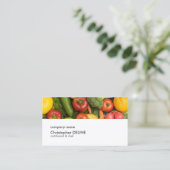 Moderne witte, kleurrijke voedingsvoedingsstof visitekaartje (Staand voorkant)