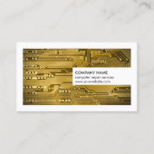 Moderne, witte, kringloopkaart voor computerrepara visitekaartje (Voorkant)