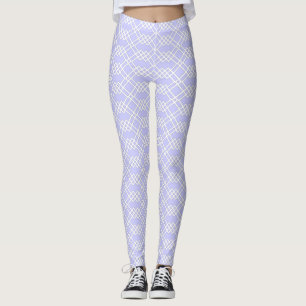 Moderne, witte, Latijnse, meetbare lichte periwink Leggings