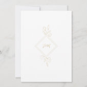 Moderne witte legant eenvoudige Floral bruiloft Save The Date (Achterkant)