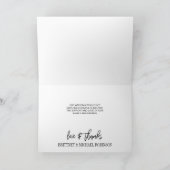 Moderne witte 'Liefde en Dank' Verticale fotobruil Bedankkaart (Binnen)