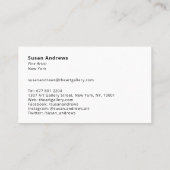 Moderne witte lijst fotografeer uw foto minimaal visitekaartje (Achterkant)