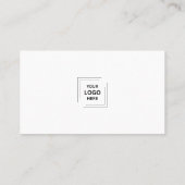 Moderne witte logo branding identiteit stijl visitekaartje (Achterkant)