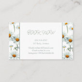 Moderne witte madeliefje | Bloemen Trendy Visitekaartje (Achterkant)