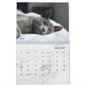 Moderne witte marmer - Aangepaste foto met twee pa Kalender (Mar 2027)
