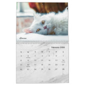 Moderne witte marmer - Aangepaste foto met twee pa Kalender (Feb 2026)