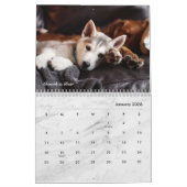 Moderne witte marmer - Aangepaste foto met twee pa Kalender (Jan 2026)