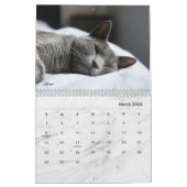 Moderne witte marmer - Aangepaste foto met twee pa Kalender (Mar 2026)