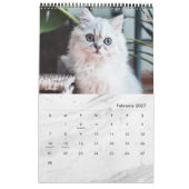 Moderne witte marmer - Aangepaste foto voor één pa Kalender (Feb 2027)