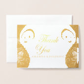 Moderne witte marmer Abstract Hartelijk dank Folie Kaarten (Voorkant met envelop)