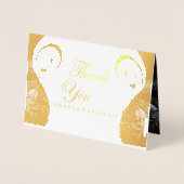 Moderne witte marmer Abstract Hartelijk dank Folie Kaarten (Voorkant)