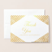 Moderne witte marmer Abstract Hartelijk dank Folie Kaarten (Voorkant met envelop)