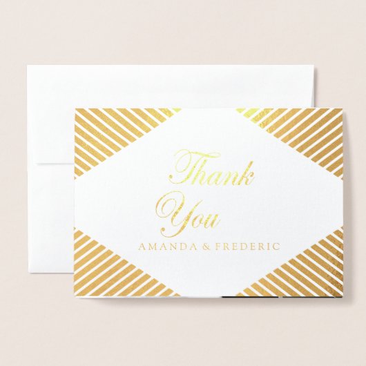 Moderne witte marmer Abstract Hartelijk dank Folie Kaarten (Voorkant met envelop)