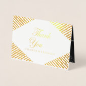 Moderne witte marmer Abstract Hartelijk dank Folie Kaarten (Voorkant)