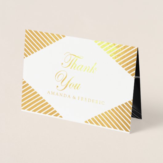 Moderne witte marmer Abstract Hartelijk dank Folie Kaarten (Voorkant)