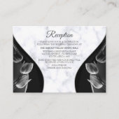 Moderne witte marmer Abstract Informatiekaartje (Voorkant)