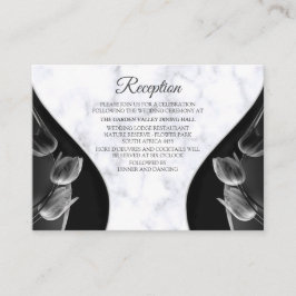 Moderne witte marmer Abstract Informatiekaartje