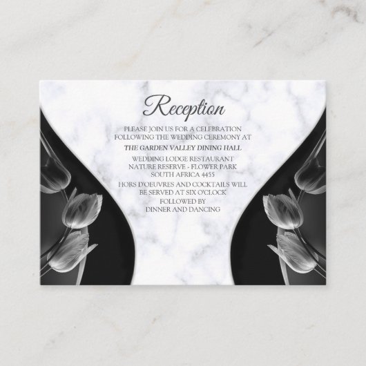 Moderne witte marmer Abstract Informatiekaartje (Voorkant)