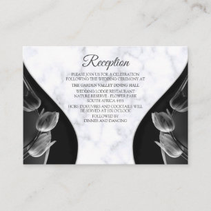 Moderne witte marmer Abstract Informatiekaartje