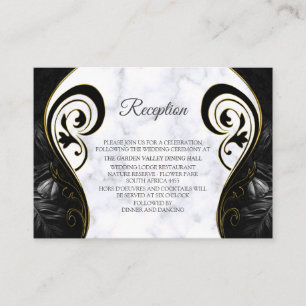 Moderne witte marmer Abstract Informatiekaartje