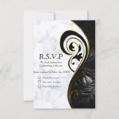 Moderne witte marmer Abstract RSVP Kaartje (Voorkant)