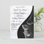 Moderne witte marmer - Abstract zwart Kaart (Staand voorkant)