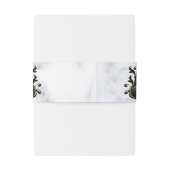 Moderne witte marmer Abstracte buis Uitnodigingen Wikkel (Achterkant Voorbeeld)