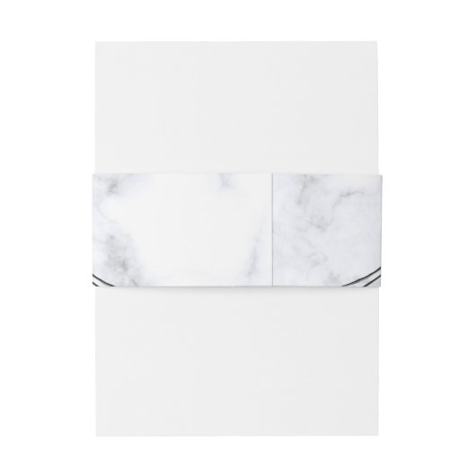 Moderne witte marmer Abstracte buis Uitnodigingen Wikkel (Achterkant Voorbeeld)