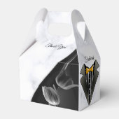 Moderne witte - marmer Black Abstracte cadeaudoos Bedankdoosjes (Voorkant Zijde)