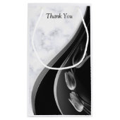 Moderne witte - marmer Black Abstracte cadeautas (Achterkant)